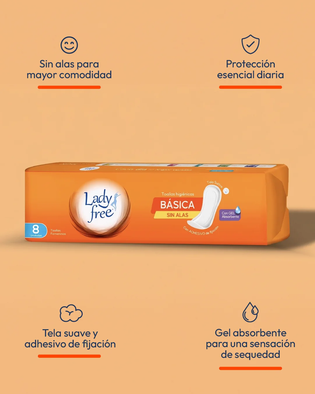 LadyFree Toalla Higiénica Básica - beneficios