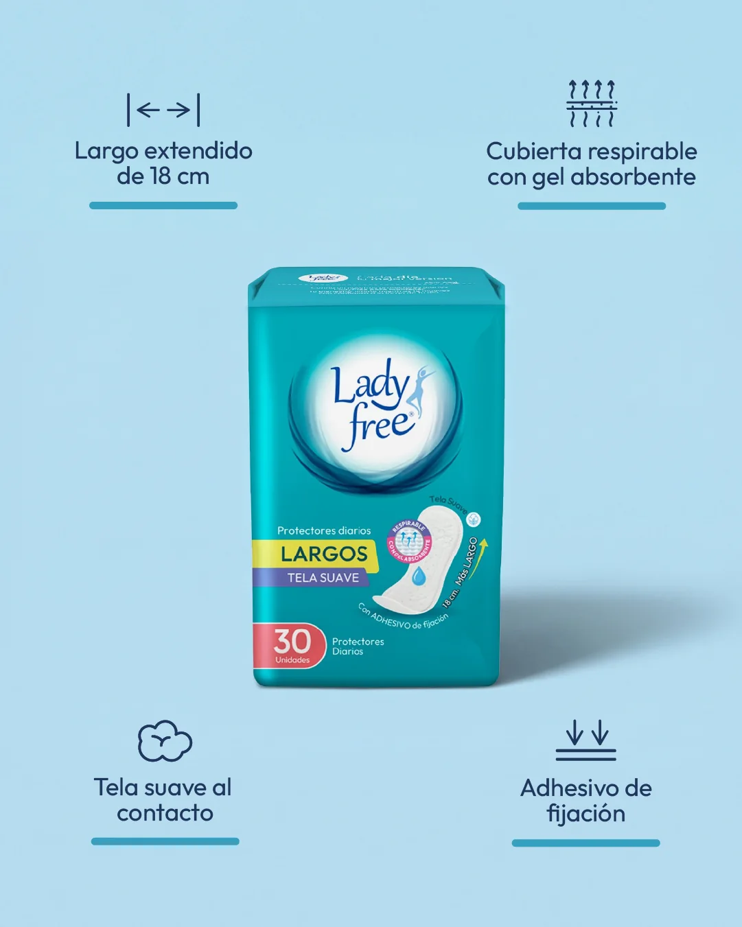 LadyFree Protector Diario Largo - beneficios